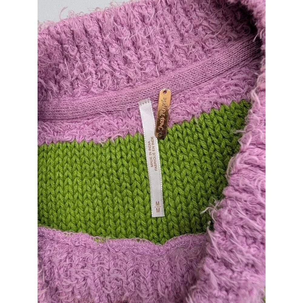 Free People Diamonds for Days Sweater Vest Colorful Colorblock Size M